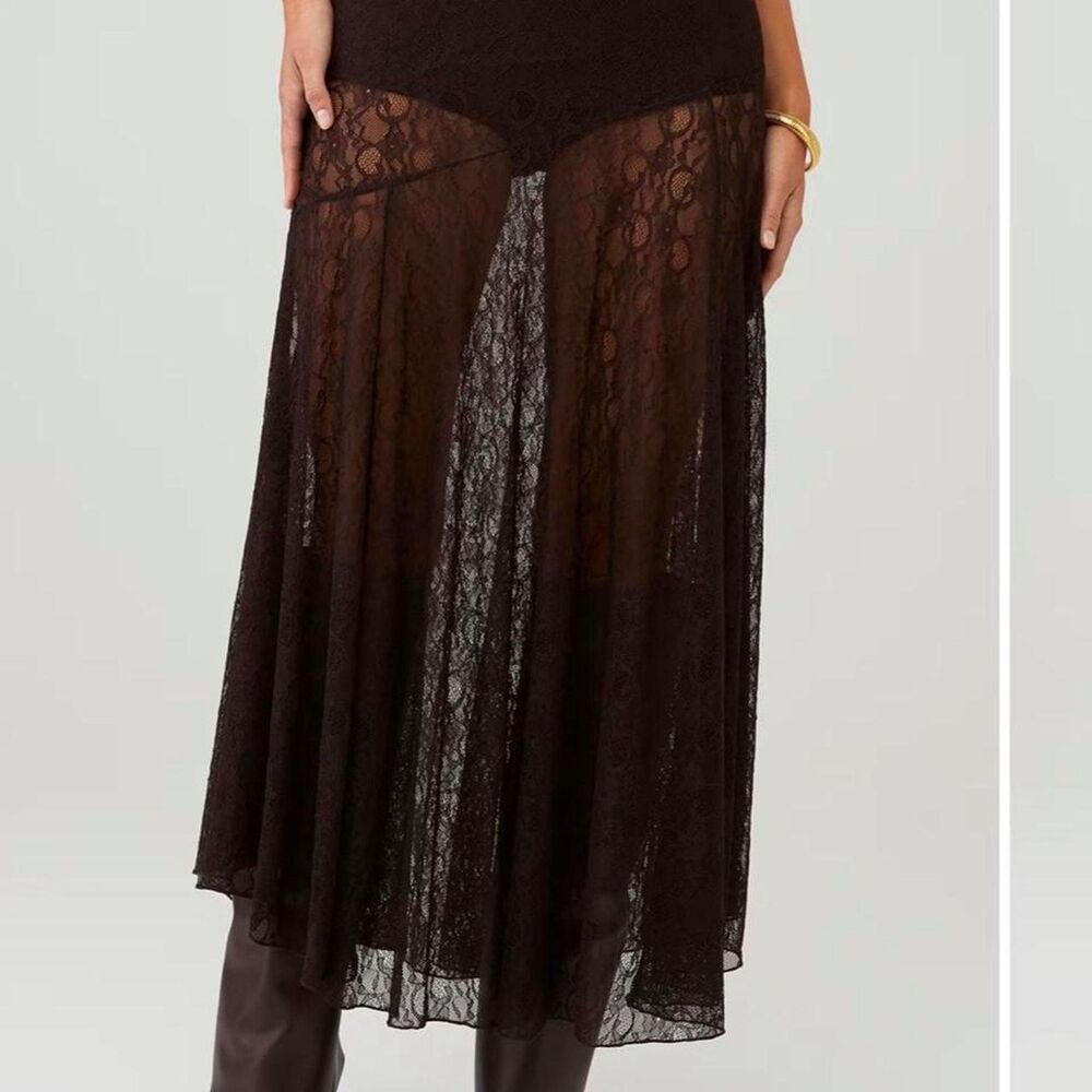 Ronny kobo sheer lace maxi skirt - Picture 4 of 4